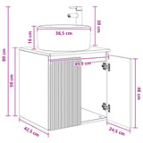 vidaXL Wandgemonteerde wastafel van een meubel Wit 49,5 x 44,5 x 66 cm