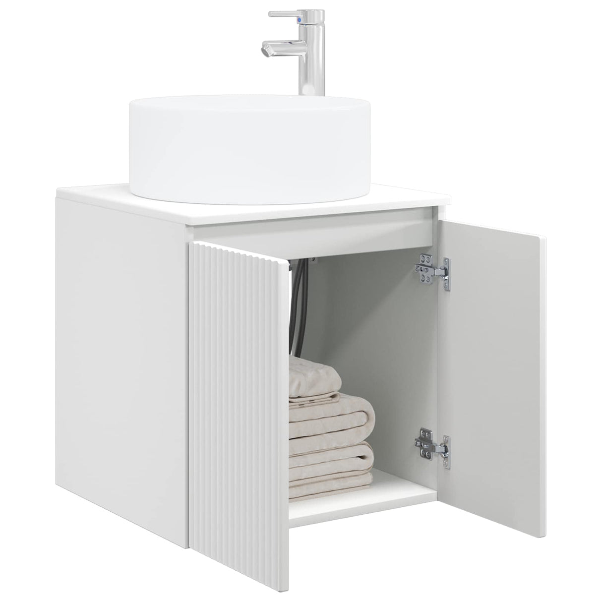 vidaXL Wandgemonteerde wastafelmeubel Wit 49,5 x 44,5 x 65,5 cm