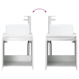 vidaXL Wandgemonteerde wastafelmeubel Wit 49,5 x 44,5 x 65,5 cm