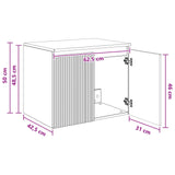 vidaXL Wandgemonteerde Badkamerkast Wit 62,5 x 44,5 x 50 cm