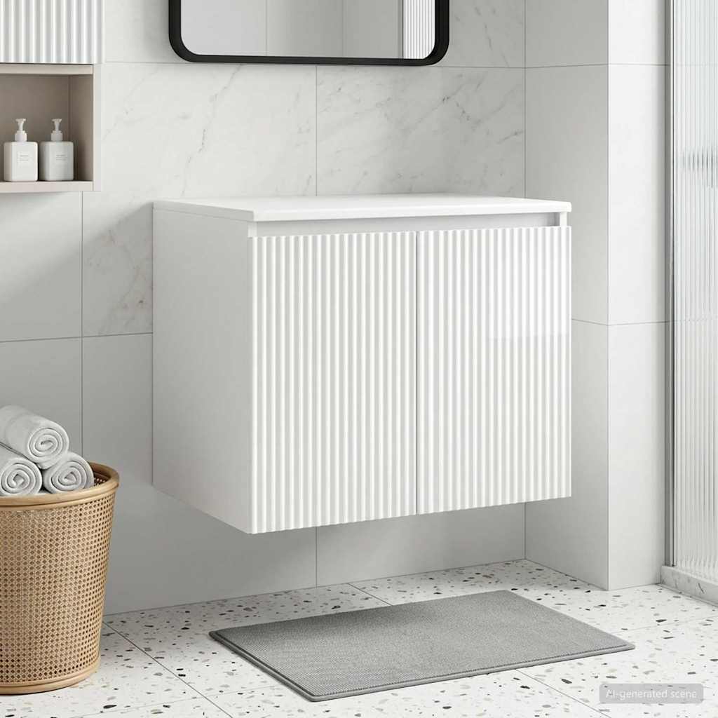 vidaXL Wandgemonteerde Badkamerkast Wit 62,5 x 44,5 x 50 cm