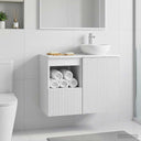 vidaXL Badkamerkast Wit 30 x 35 x 50 cm Bewerkt hout