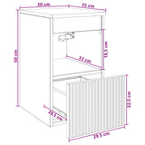 vidaXL Badkamerkast Wit 30 x 35 x 50 cm Bewerkt hout