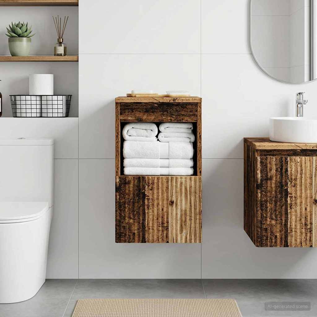 vidaXL Badkamerkast Wit 30 x 35 x 50 cm Bewerkt hout