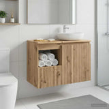 vidaXL Badkamerkast Wit 30 x 35 x 50 cm Bewerkt hout