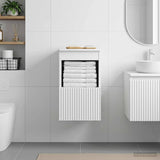 vidaXL Badkamerkast Wit 30 x 35 x 50 cm Bewerkt hout