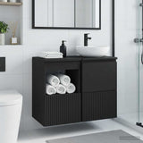 vidaXL Badkamerkast Wit 30 x 35 x 50 cm Bewerkt hout