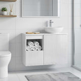 vidaXL Badkamerkast Wit 30 x 35 x 50 cm Bewerkt hout