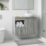 vidaXL Badkamerkast Wit 30 x 35 x 50 cm Bewerkt hout