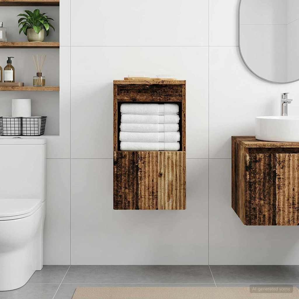 vidaXL Badkamerkast Wit 30 x 35 x 50 cm Bewerkt hout