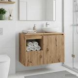 vidaXL Badkamerkast Wit 30 x 35 x 50 cm Bewerkt hout