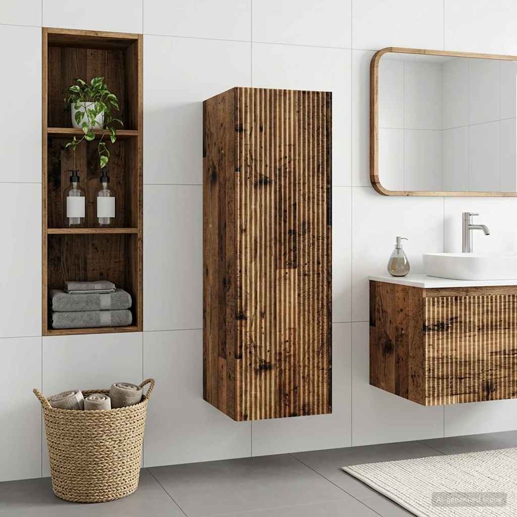 vidaXL Wandgemonteerde Badkamerkast Wit 33 x 34,5 x 160 cm