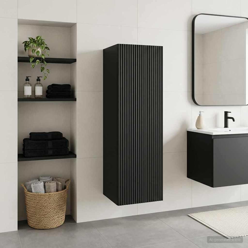 vidaXL Wandgemonteerde Badkamerkast Wit 33 x 34,5 x 160 cm