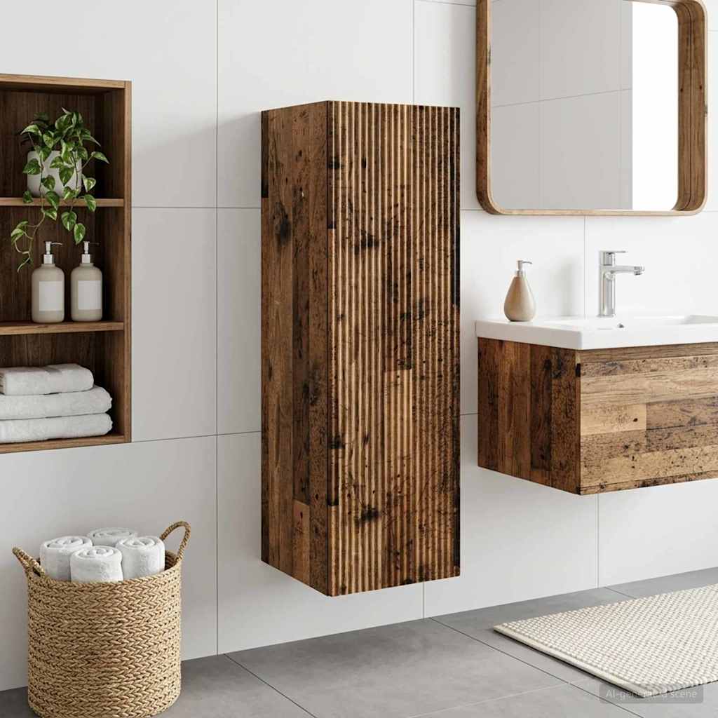 vidaXL Wandgemonteerde Badkamerkast Wit 33 x 34,5 x 160 cm