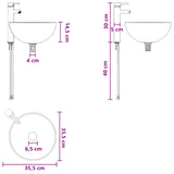 vidaXL Wall-Mounted Washbasin Cabinet White 39 x 41 x 64.5 cm