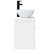 vidaXL Wall-Mounted Washbasin Cabinet White 39 x 41 x 64.5 cm