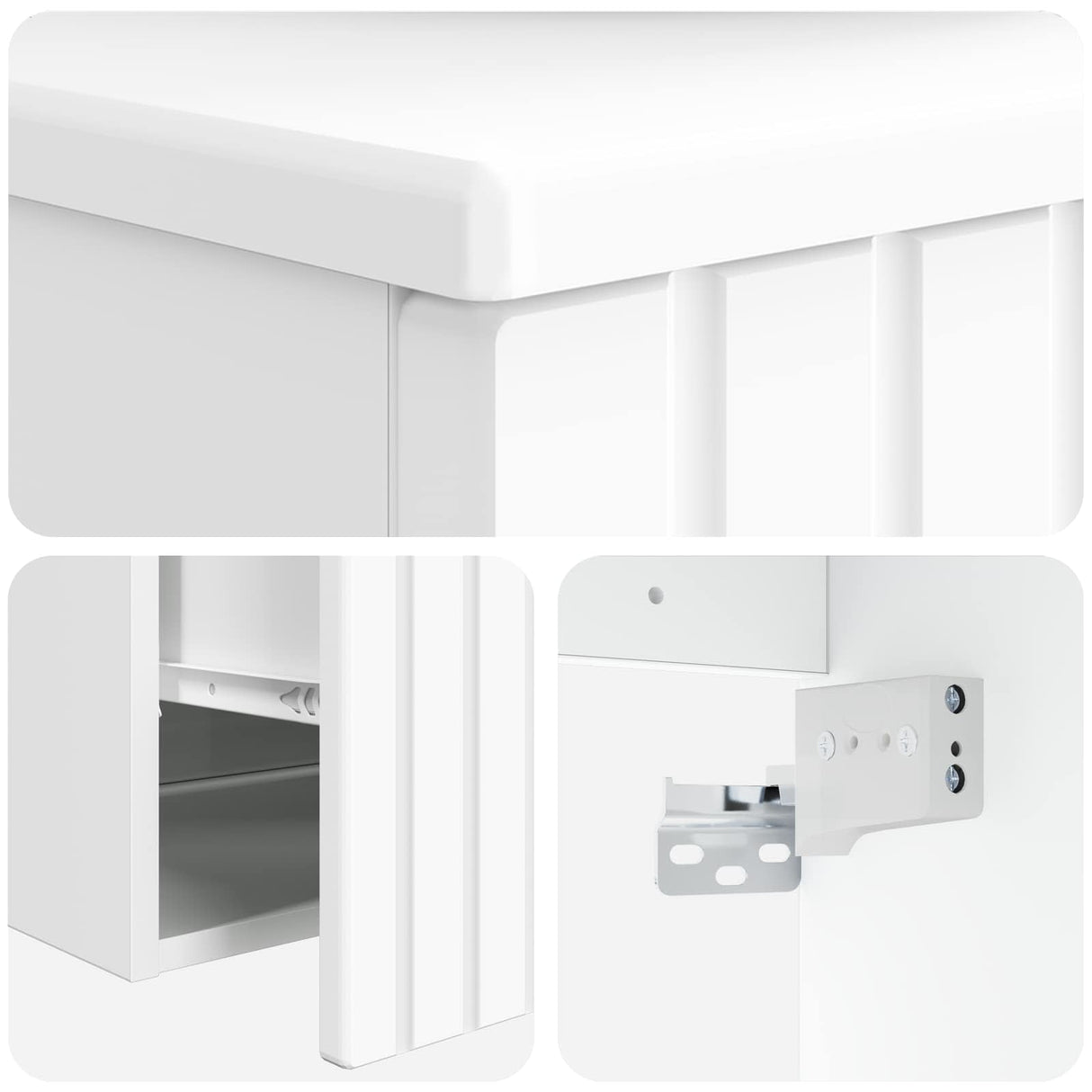 vidaXL Wall-Mounted Washbasin Cabinet White 39 x 41 x 64.5 cm
