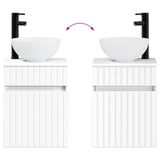 vidaXL Wall-Mounted Washbasin Cabinet White 39 x 41 x 64.5 cm