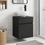 vidaXL Wall-Mounted Washbasin Cabinet White 39 x 41 x 64.5 cm