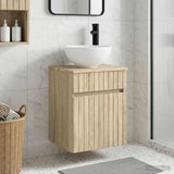 vidaXL Wall-Mounted Washbasin Cabinet White 39 x 41 x 64.5 cm