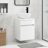 vidaXL Wall-Mounted Washbasin Cabinet White 39 x 41 x 64.5 cm