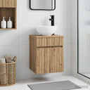 vidaXL Wall-Mounted Washbasin Cabinet White 39 x 41 x 64.5 cm