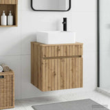 vidaXL Wandgemonteerde wastafelmeubel Wit 49 x 41 x 63 cm Bewerkt hout