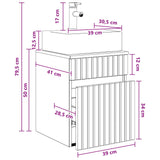 vidaXL Wandgemaakte spoelbak wastafel Wit 39 x 41 x 62,5 cm