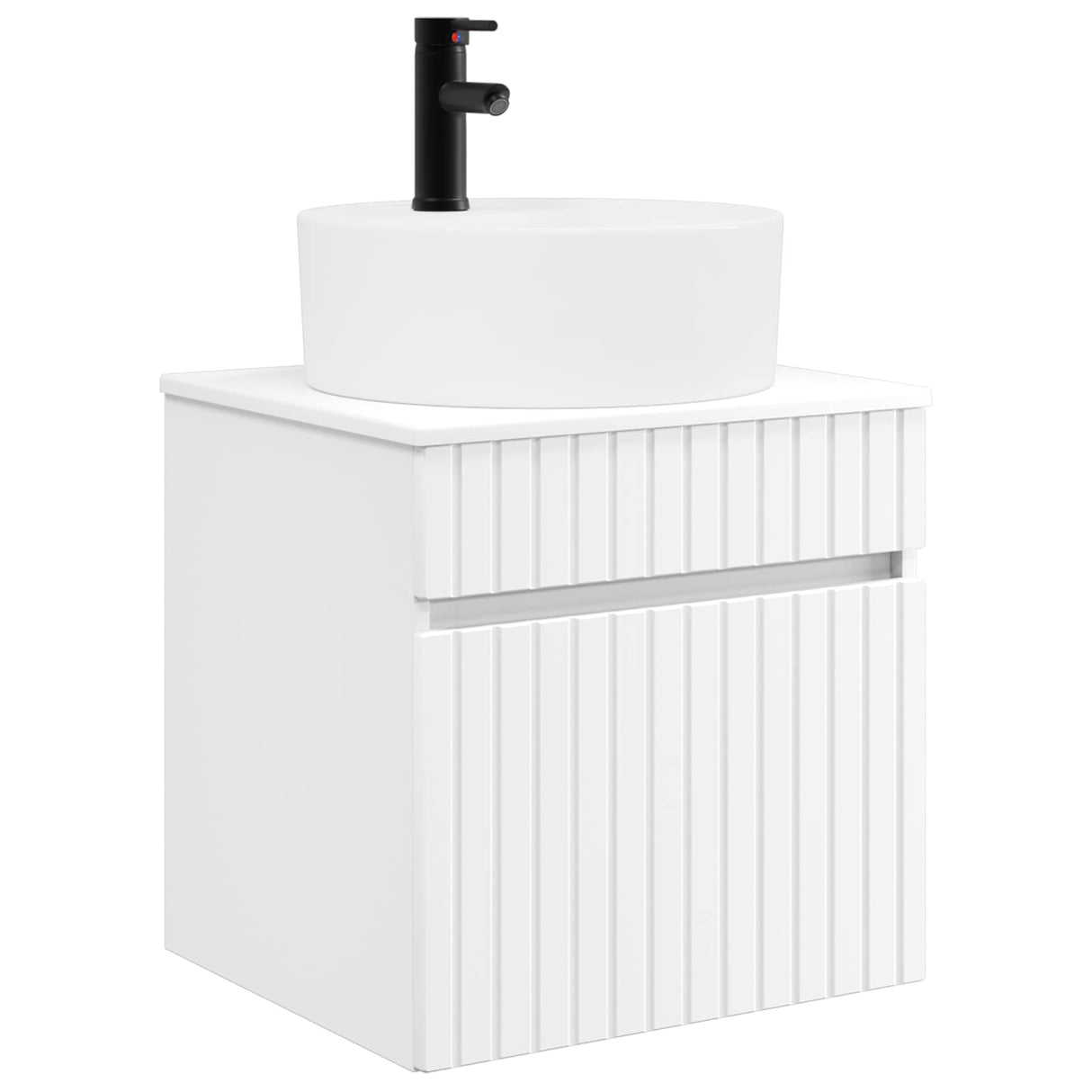 vidaXL Wall-Mounted Washbasin Cabinet White 49 x 44.5 x 65 cm