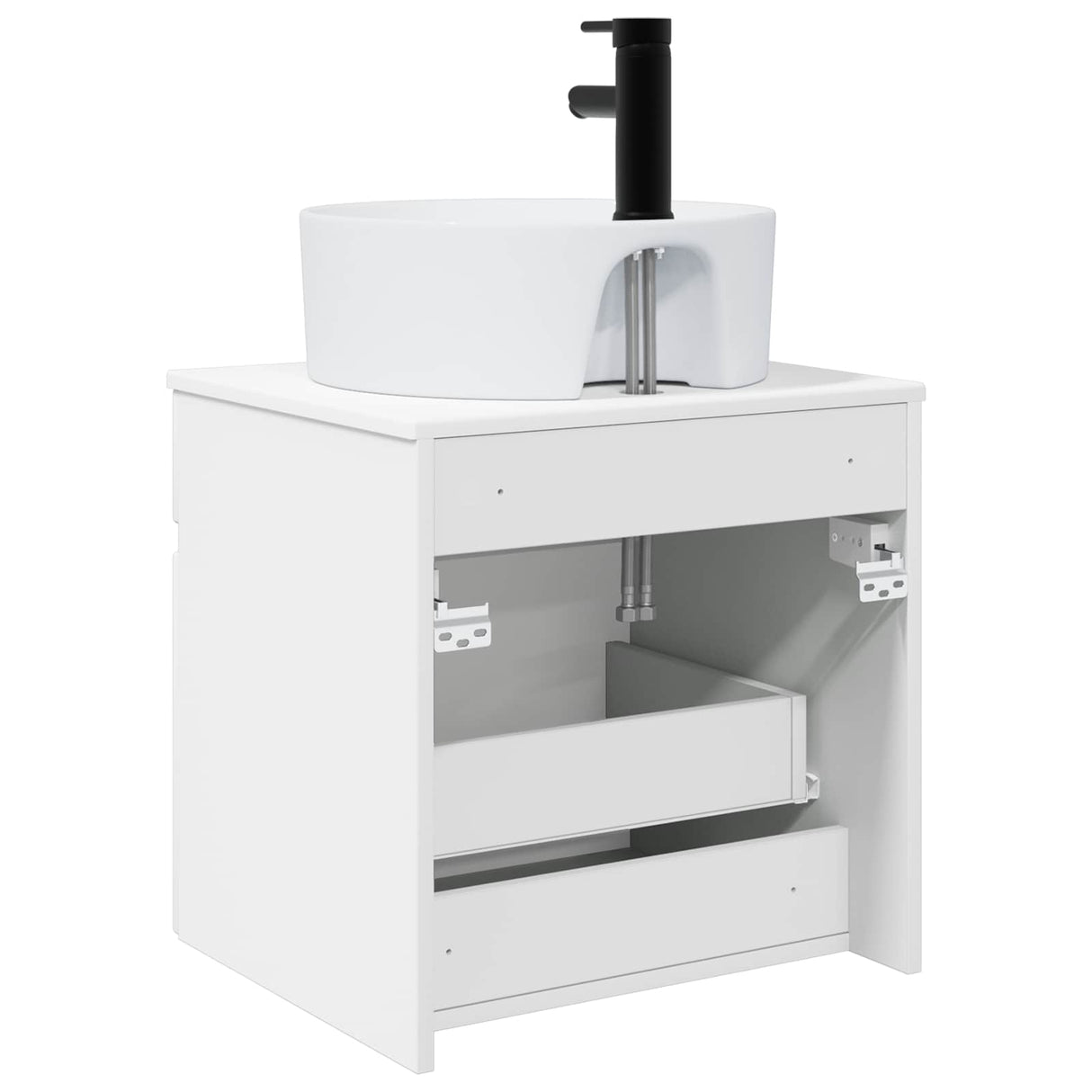 vidaXL Wall-Mounted Washbasin Cabinet White 49 x 44.5 x 65 cm