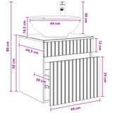 vidaXL Wall-mounted Washbasin Cabinet White 49 x 44.5 x 66.5 cm