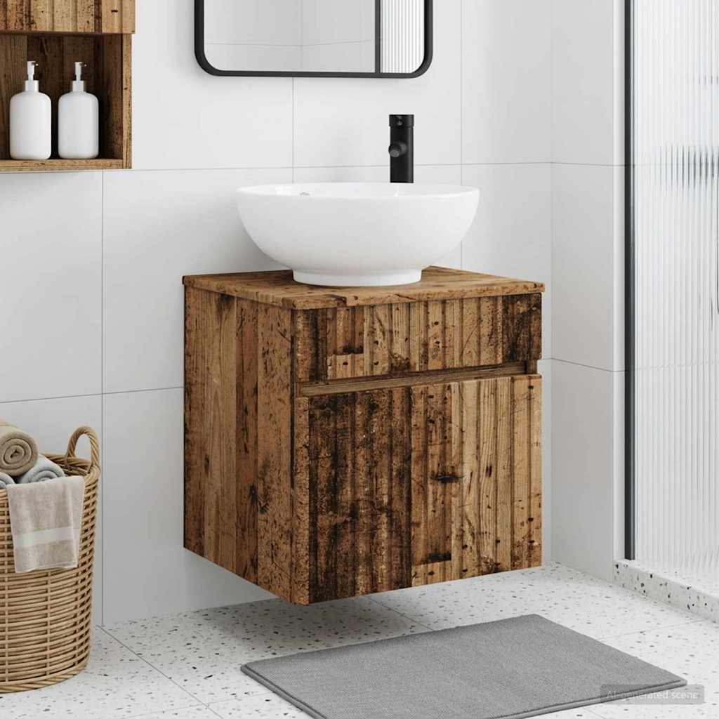 vidaXL Wall-mounted Washbasin Cabinet White 49 x 44.5 x 66.5 cm