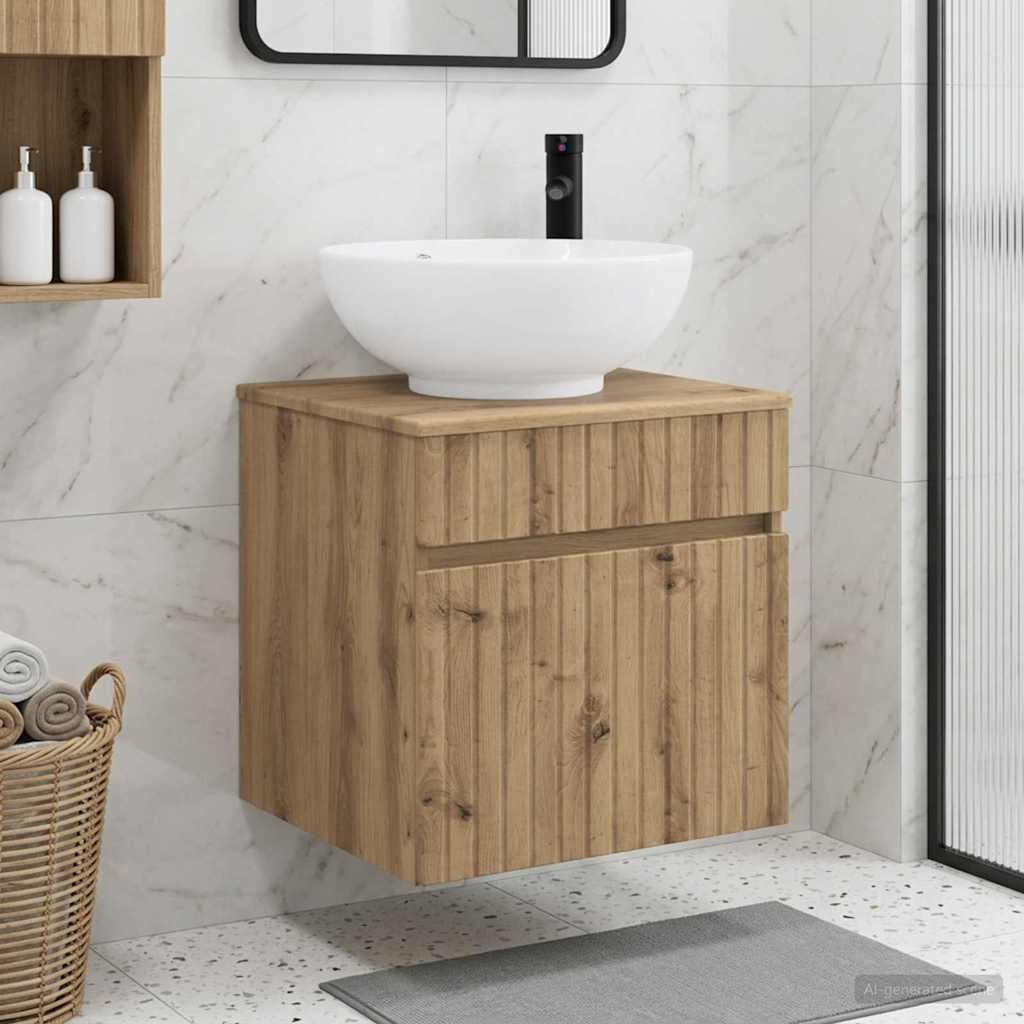 vidaXL Wall-mounted Washbasin Cabinet White 49 x 44.5 x 66.5 cm