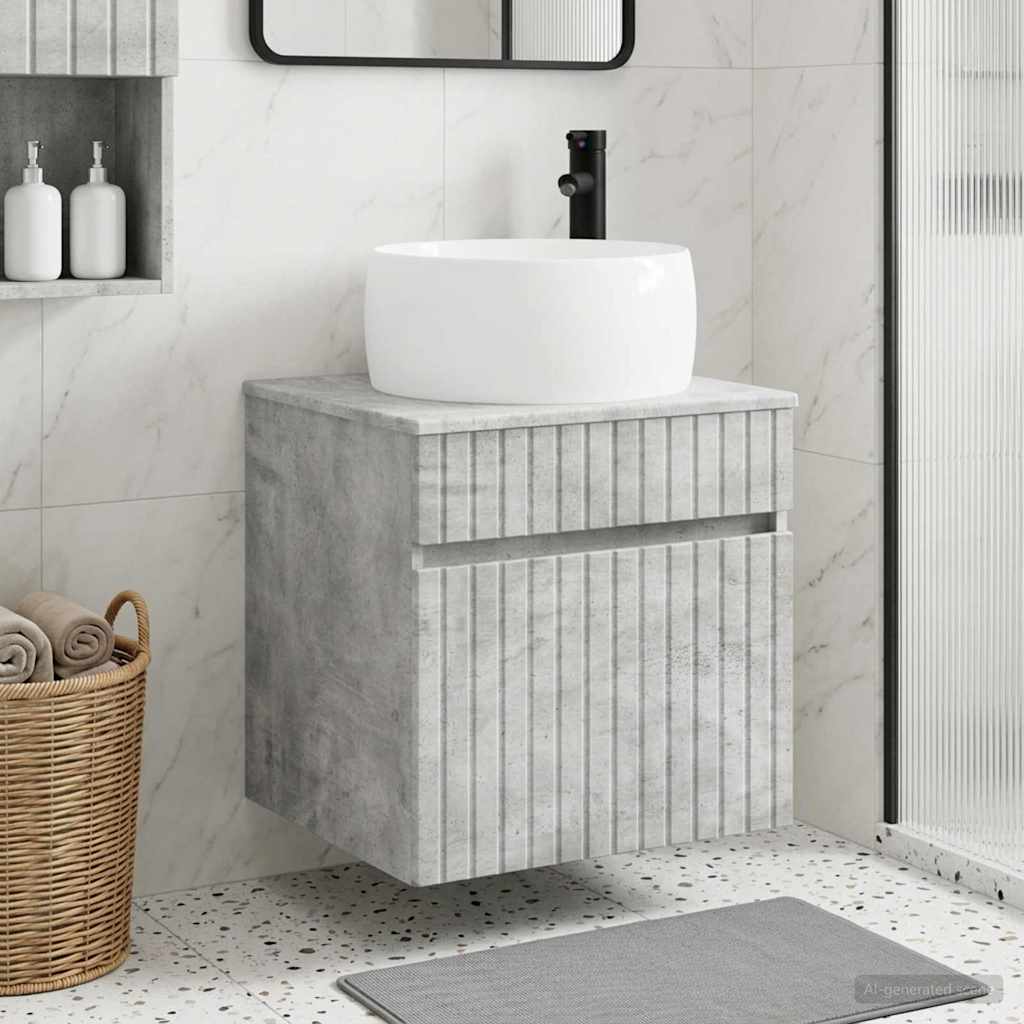 vidaXL Wandgemonteerde wastafelmeubel Wit 49 x 44,5 x 66 cm