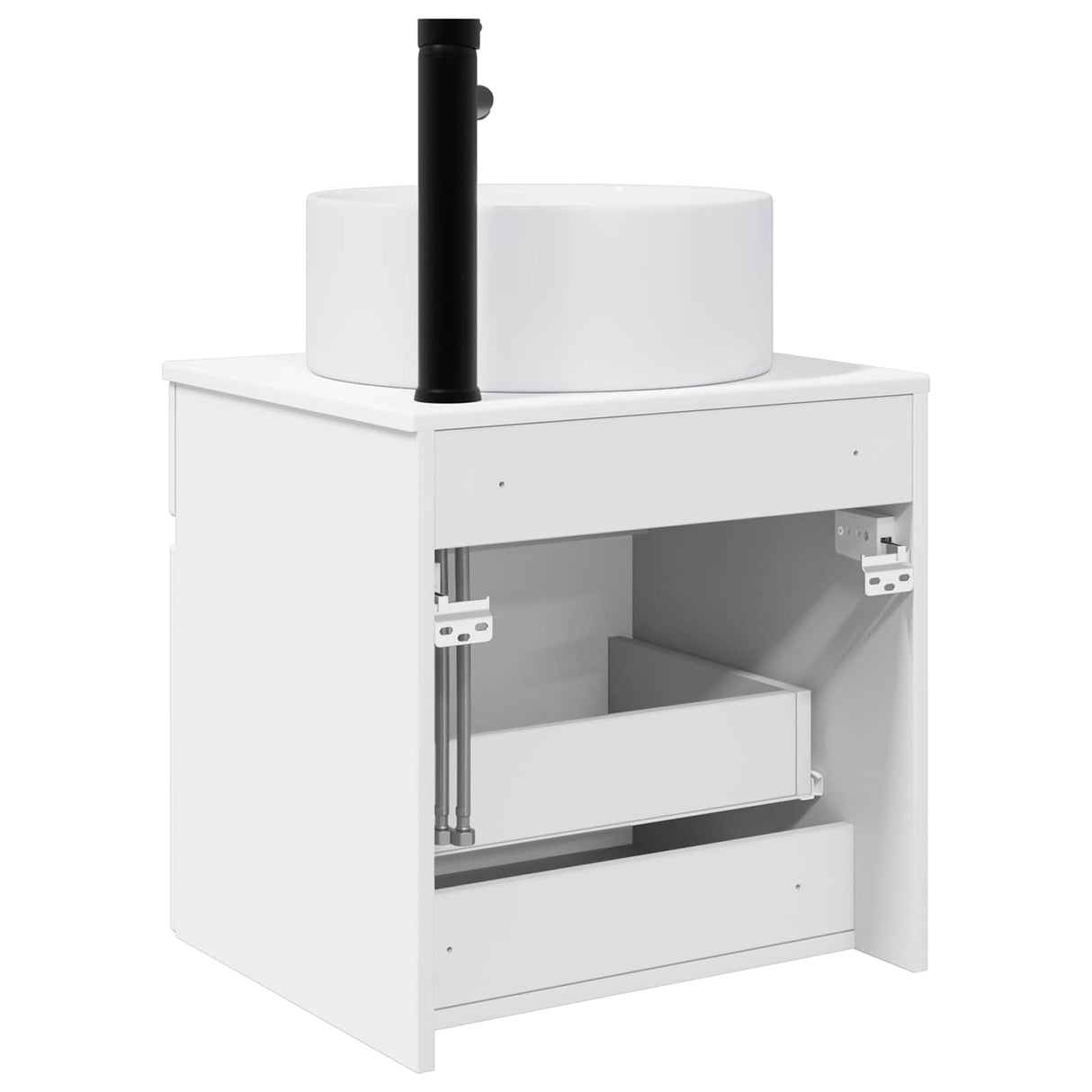 vidaXL Wandgemonteerde wastafelmeubel Wit 49 x 44,5 x 65,5 cm