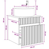 vidaXL Wandgemonteerde wastafelmeubel Wit 49 x 44,5 x 65,5 cm