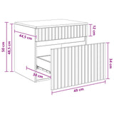 vidaXL Wall-Mounted Bathroom Cabinet White 59 x 44.5 x 50 cm Engineered Wood