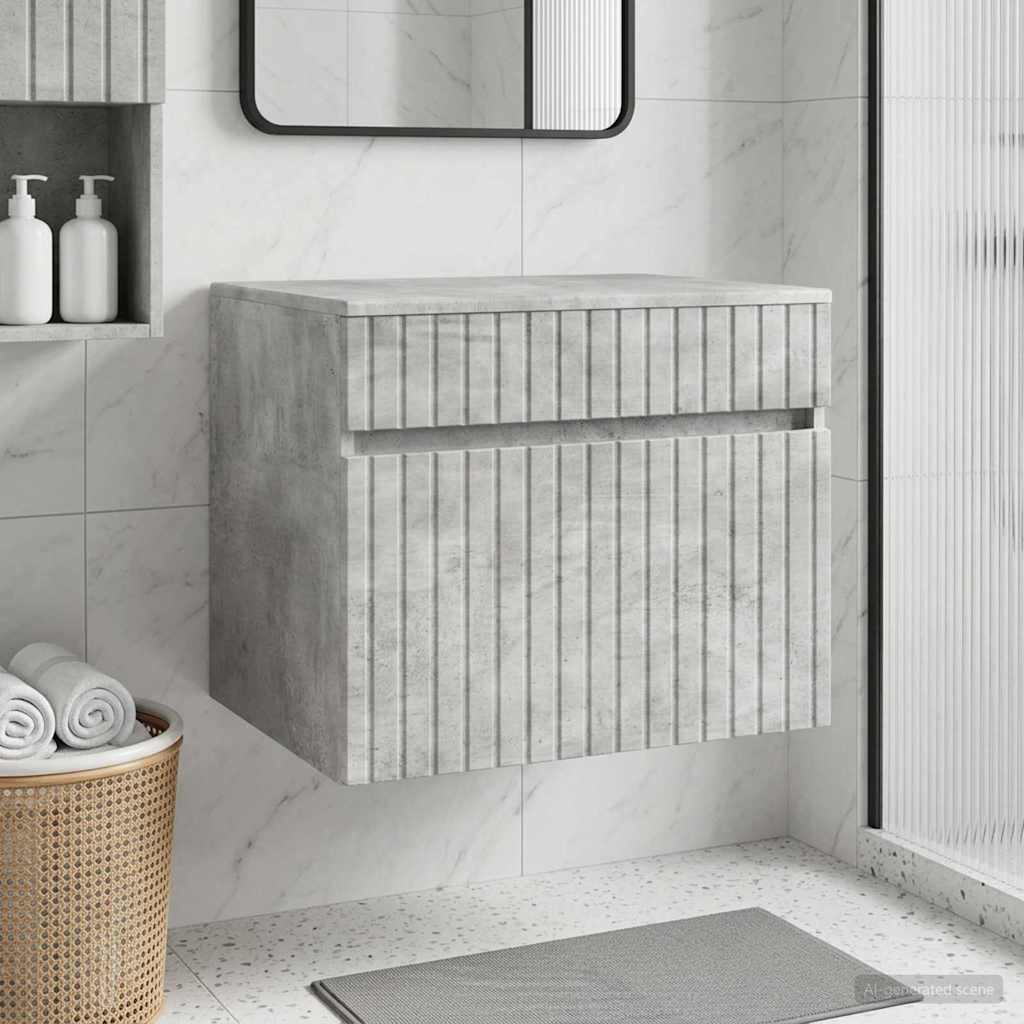 vidaXL Wall-Mounted Bathroom Cabinet White 59 x 44.5 x 50 cm Engineered Wood