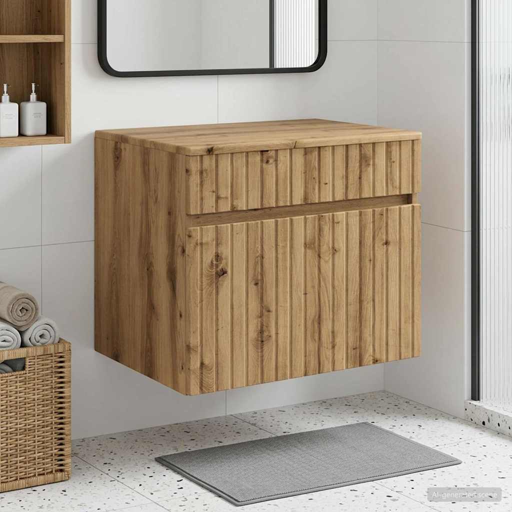 vidaXL Wall-Mounted Bathroom Cabinet White 59 x 44.5 x 50 cm Engineered Wood