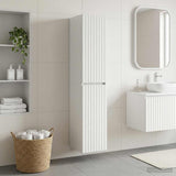 vidaXL Wandgemonteerde Badkamerkast Wit 33 x 34,5 x 160 cm