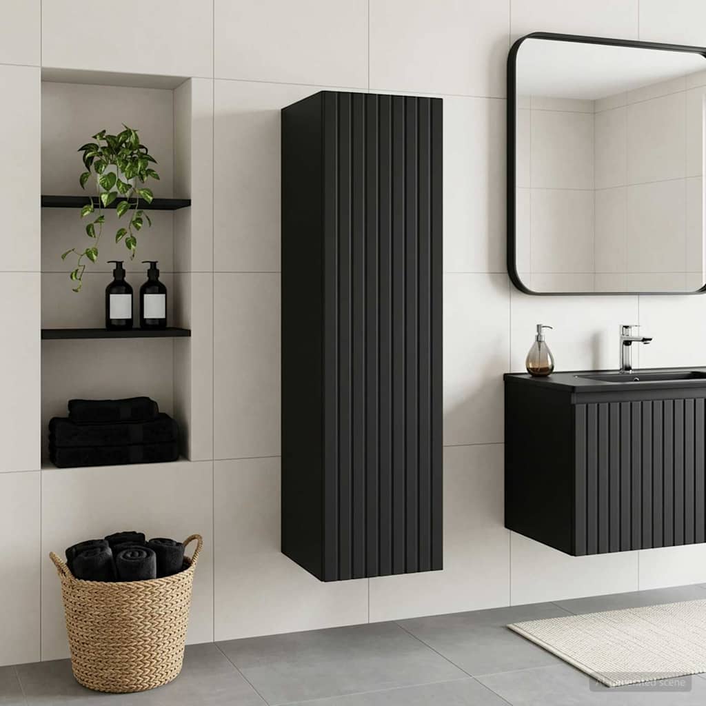 vidaXL Wandgemonteerde Badkamerkast Wit 33 x 34,5 x 160 cm