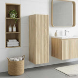vidaXL Wandgemonteerde Badkamerkast Wit 33 x 34,5 x 160 cm