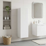 vidaXL Wandgemonteerde Badkamerkast Wit 33 x 34,5 x 160 cm