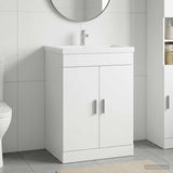 vidaXL Badkamer Onder Het Wastafel Kast Wit 56 x 37,5 x 81 cm