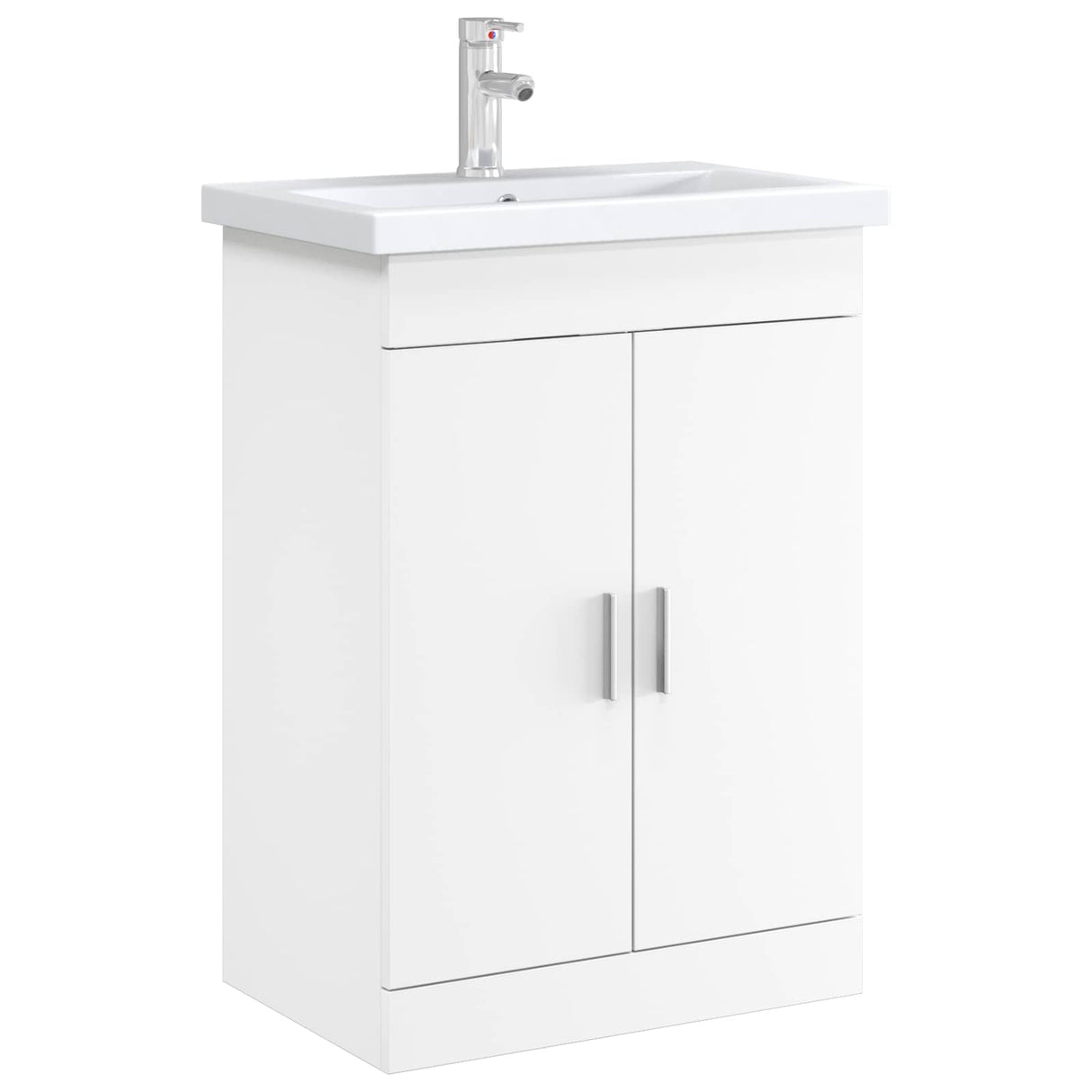 vidaXL Badkamer Onder Het Wastafel Kast Wit 56 x 37,5 x 81 cm