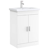 vidaXL Badkamer Onder Het Wastafel Kast Wit 56 x 37,5 x 81 cm