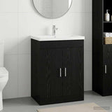 vidaXL Badkamer Onder Het Wastafel Kast Wit 56 x 37,5 x 81 cm