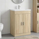 vidaXL Badkamer Onder Het Wastafel Kast Wit 56 x 37,5 x 81 cm