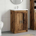 vidaXL Badkamer Onder Het Wastafel Kast Wit 56 x 37,5 x 81 cm