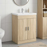 vidaXL Badkamer Onder Het Wastafel Kast Wit 56 x 37,5 x 81 cm